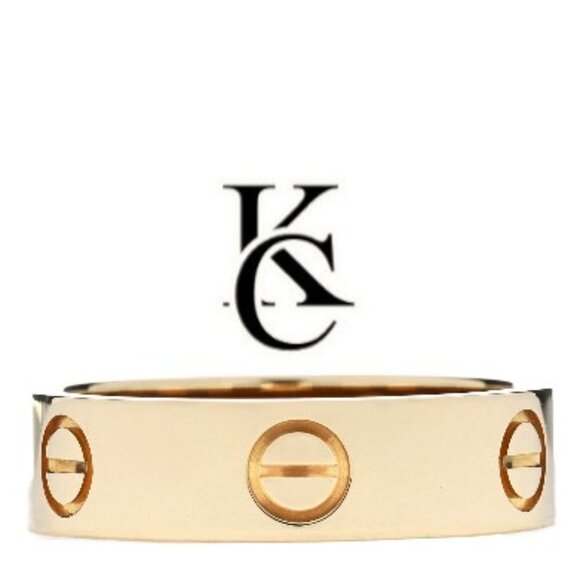 Cartier 18K Yellow Gold 5.5mm LOVE Ring 57 8